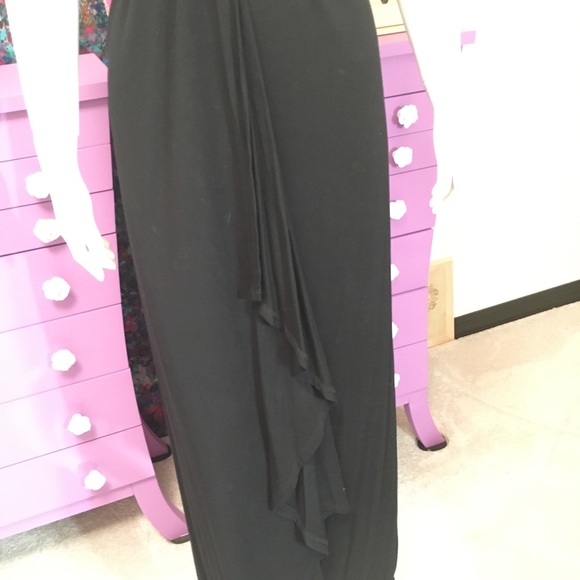 City Chic Strapless Jersey Knot Dress Black - Picture 10 of 12